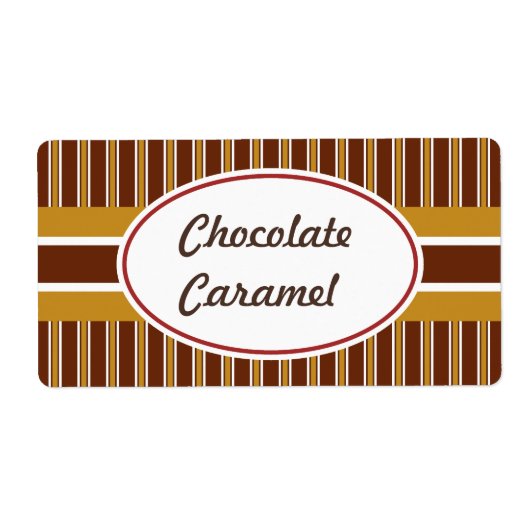 Aangepaste Chocolade Karmel Labels (Voorkant)