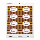 Aangepaste Chocolade Karmel Labels (Full Sheet)