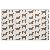 Aangepaste Chocolade Lab Hond Silhouette Stof (Fat Quarter)
