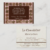 Aangepaste Chocolade Visitekaartjes van suikerbiet (Voorkant / Achterkant)
