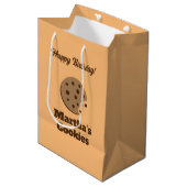 Aangepaste chocoladekoek-cadeautas voor verjaardag medium cadeauzakje (Voorkant Gekanteld)