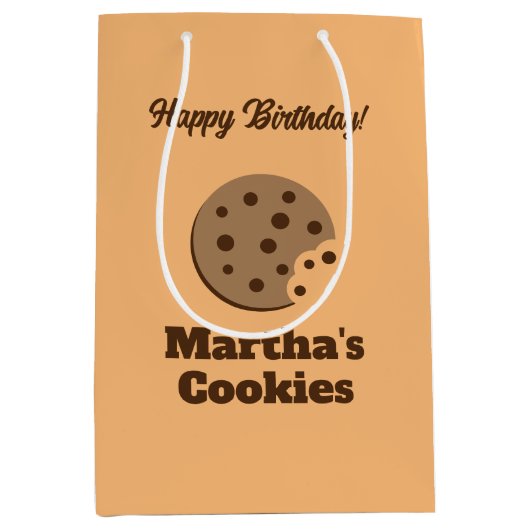 Aangepaste chocoladekoek-cadeautas voor verjaardag medium cadeauzakje (Voorkant)