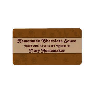 Aangepaste chocoladesaus of Fudge Sauce Labels