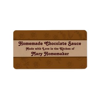 Aangepaste chocoladesaus of Fudge Sauce Labels