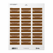 Aangepaste chocoladesaus of Fudge Sauce Labels (Full Sheet)