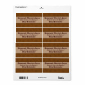 Aangepaste chocoladesaus of Fudge Sauce Labels (Full Sheet)