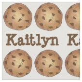 Aangepaste Chocolate Chip Cookie Cookies Fabric Stof (Close Up)