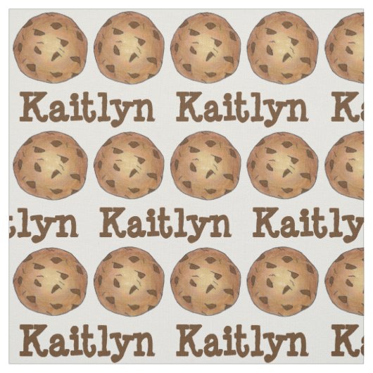 Aangepaste Chocolate Chip Cookie Cookies Fabric Stof (Swatch)