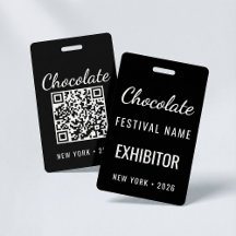 Aangepaste Chocolate Festival QR Code Exposant ID