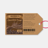 Aangepaste Chocolate Lovers-Labels voor Choccy-beh Cadeaulabel (Voorkant (Horizontaal))