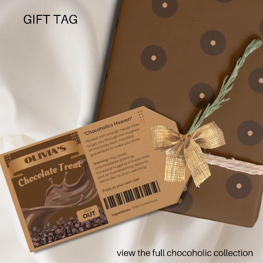 Aangepaste Chocolate Lovers-Labels voor Choccy-beh Cadeaulabel
