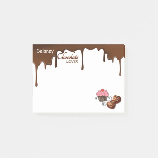 Aangepaste Chocolate Lover's Post-it Notes (Voorkant)