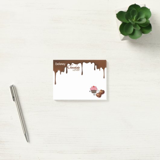 Aangepaste Chocolate Lover's Post-it Notes (Kantoor)