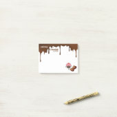 Aangepaste Chocolate Lover's Post-it Notes (Op bureau)