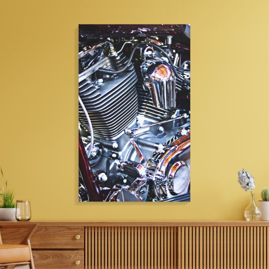 Aangepaste chopper motor canvas afdruk (Insitu (Woonkamer))