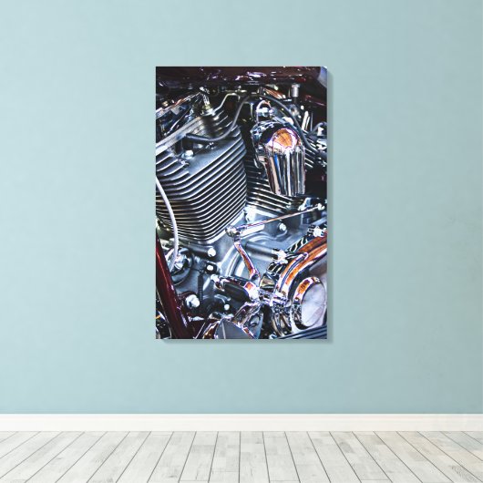 Aangepaste chopper motor canvas afdruk (Insitu (Houten vloer))