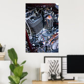 Aangepaste chopper-motor poster (Thuiskantoor)