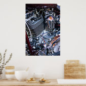 Aangepaste chopper-motor poster (Keuken)