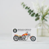 Aangepaste chopper | Motorfiets | Motorreparatie Visitekaartje (Staand voorkant)