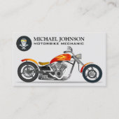 Aangepaste chopper | Motorfiets | Motorreparatie Visitekaartje (Voorkant)