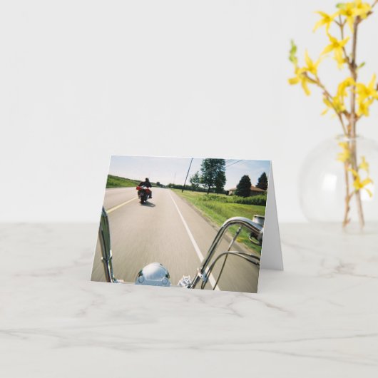 Aangepaste Chopper-notitiekaart Kaart (Gele Bloem)