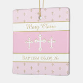 Aangepaste, Christelijke baptisemornament Keramisch Ornament (Links)