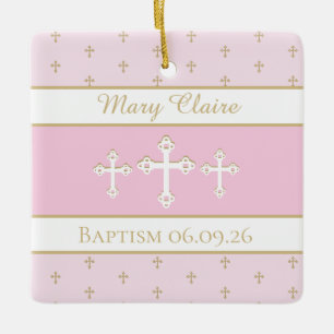 Aangepaste, Christelijke baptisemornament Keramisch Ornament