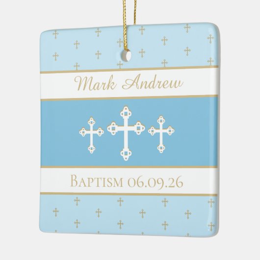 Aangepaste, Christelijke baptisemornament Keramisch Ornament (Links)