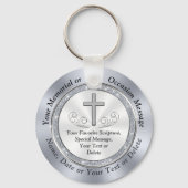 Aangepaste Christelijke, begrafenissleutels voor g Sleutelhanger (Achterkant)