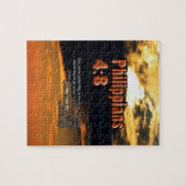 AANGEPASTE CHRISTELIJKE BIBLE VERSE PHILIPPIANS 4: LEGPUZZEL (Horizontaal)