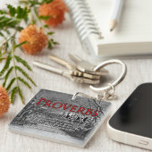 AANGEPASTE CHRISTELIJKE BIBLE VERSE PROVERBS 3:5-6 SLEUTELHANGER (Voorkant Rechts)