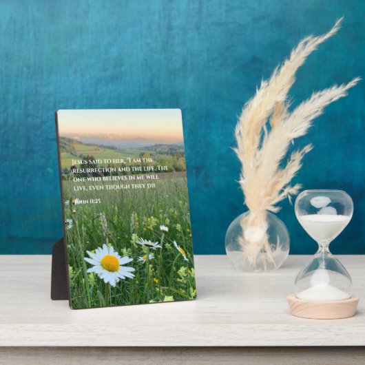 Aangepaste Christelijke Bijbel Verse Gift Daisy Fo Fotoplaat (Zijkant)