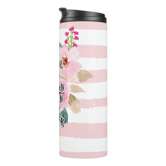 Aangepaste Christelijke Bijbel Verse Roze Waterver Thermosbeker (Geroteerd rechts)