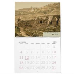 Aangepaste christelijke Bijbel Vintage foto kerkfa Kalender