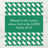 Aangepaste Christelijke bijbelversie | NIGERIA FLA Wijn Etiket (Enkel label)