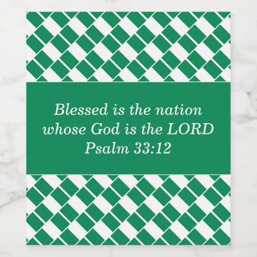 Aangepaste Christelijke bijbelversie | NIGERIA FLA Wijn Etiket (Enkel label)