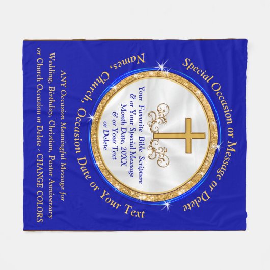 Aangepaste Christelijke cadeaus. Elke gelegenheid, Fleece Deken (Voorkant (Horizontaal))