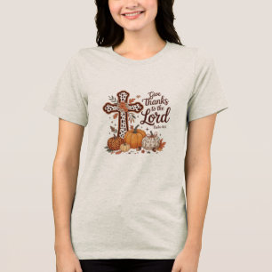 Aangepaste christelijke christendom Jezus geloof Tri-Blend Shirt