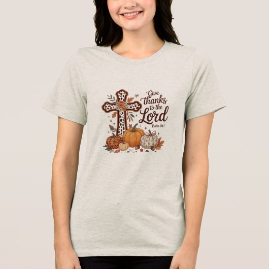 Aangepaste christelijke christendom Jezus geloof Tri-Blend Shirt (Voorkant)