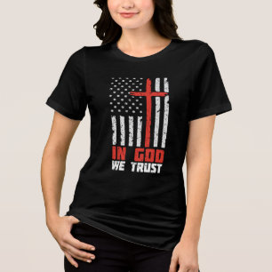 Aangepaste christelijke christendom Jezus geloof Tri-Blend Shirt
