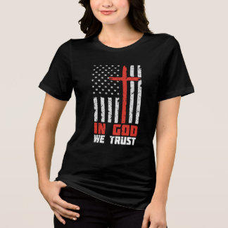 Aangepaste christelijke christendom Jezus geloof Tri-Blend Shirt
