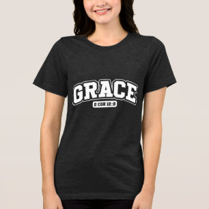 Aangepaste christelijke christendom Jezus geloof Tri-Blend Shirt