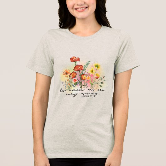 Aangepaste christelijke christendom Jezus geloof v Tri-Blend Shirt (Voorkant)