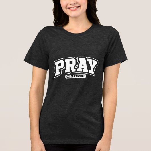 Aangepaste christelijke christendom Jezus geloof v Tri-Blend Shirt (Voorkant)