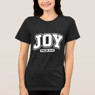 Aangepaste christelijke christendom Jezus Gelukzal Tri-Blend Shirt