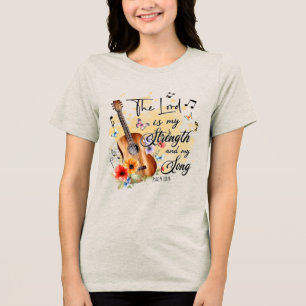 Aangepaste christelijke De Heer is mijn kracht Tri-Blend Shirt