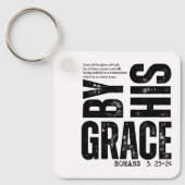 Aangepaste christelijke genade door God Sleutelhanger (Voorkant)