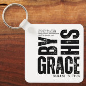 Aangepaste christelijke genade door God Sleutelhanger (Voorkant)