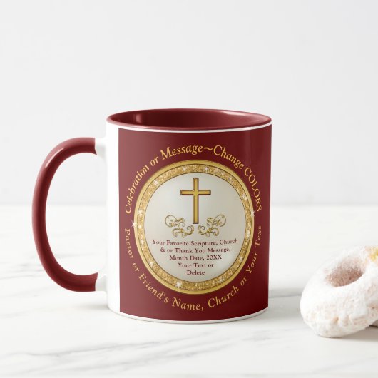 Aangepaste Christelijke geschenken, Mokken voor sc (Met donut)