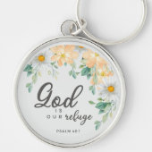 Aangepaste christelijke God is onze toevlucht Sleutelhanger (Voorkant)